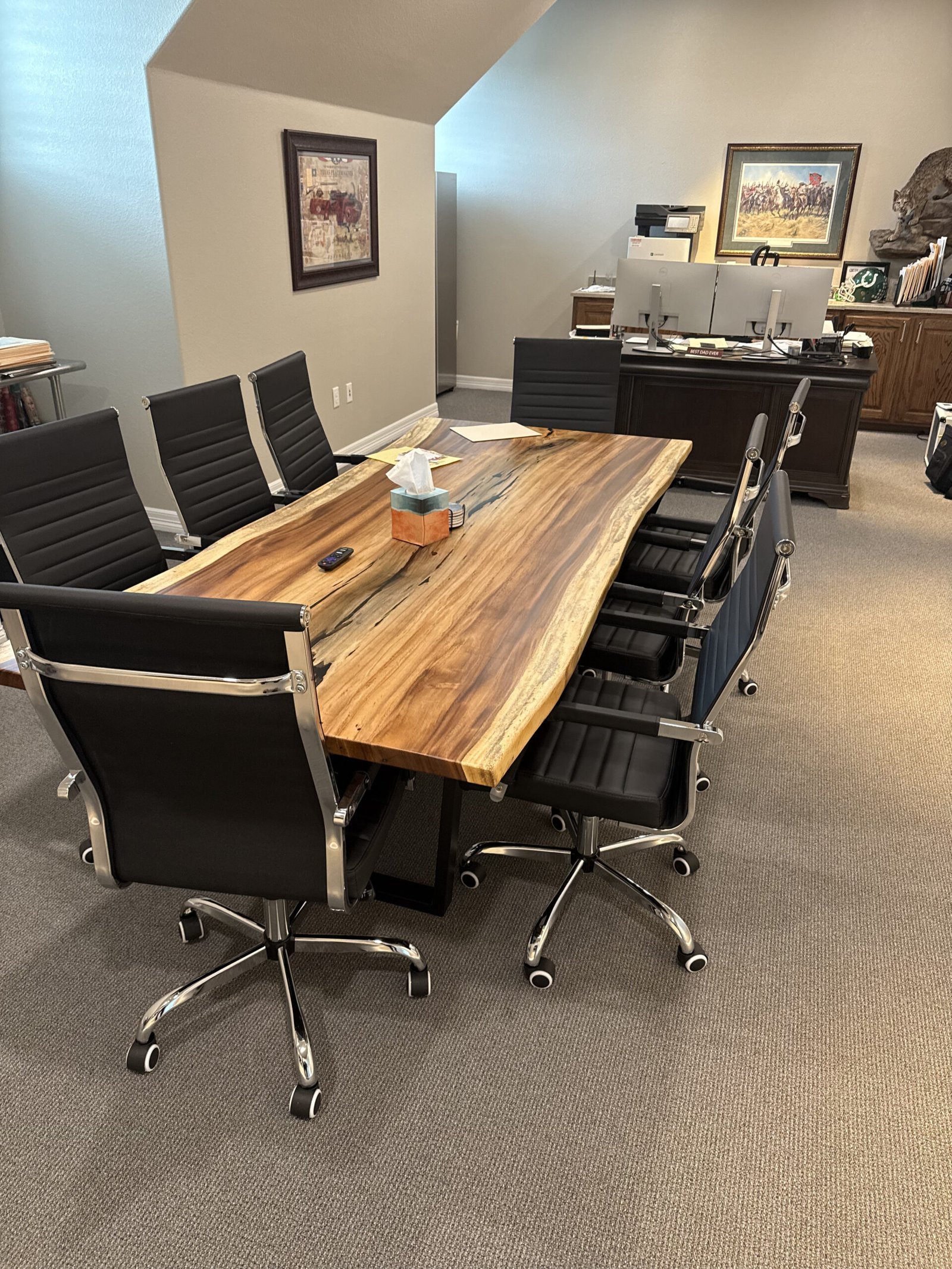 Live-edge Monkey Pod Conference Table